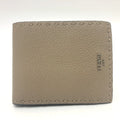 FENDI Folded wallet 7M0194 leather gray stitch Celeria mens Used