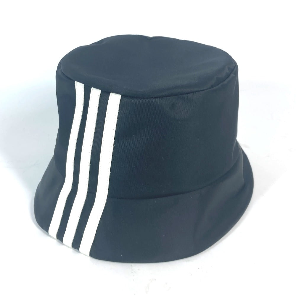PRADA hat 2HC137 Nylon black Triangle With logo Three Stripes adidas adidas collaboration S