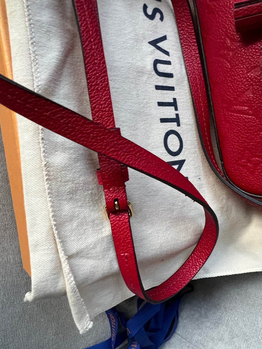 Louis Vuitton Saintonge Red Empreinte (RRP £1520)