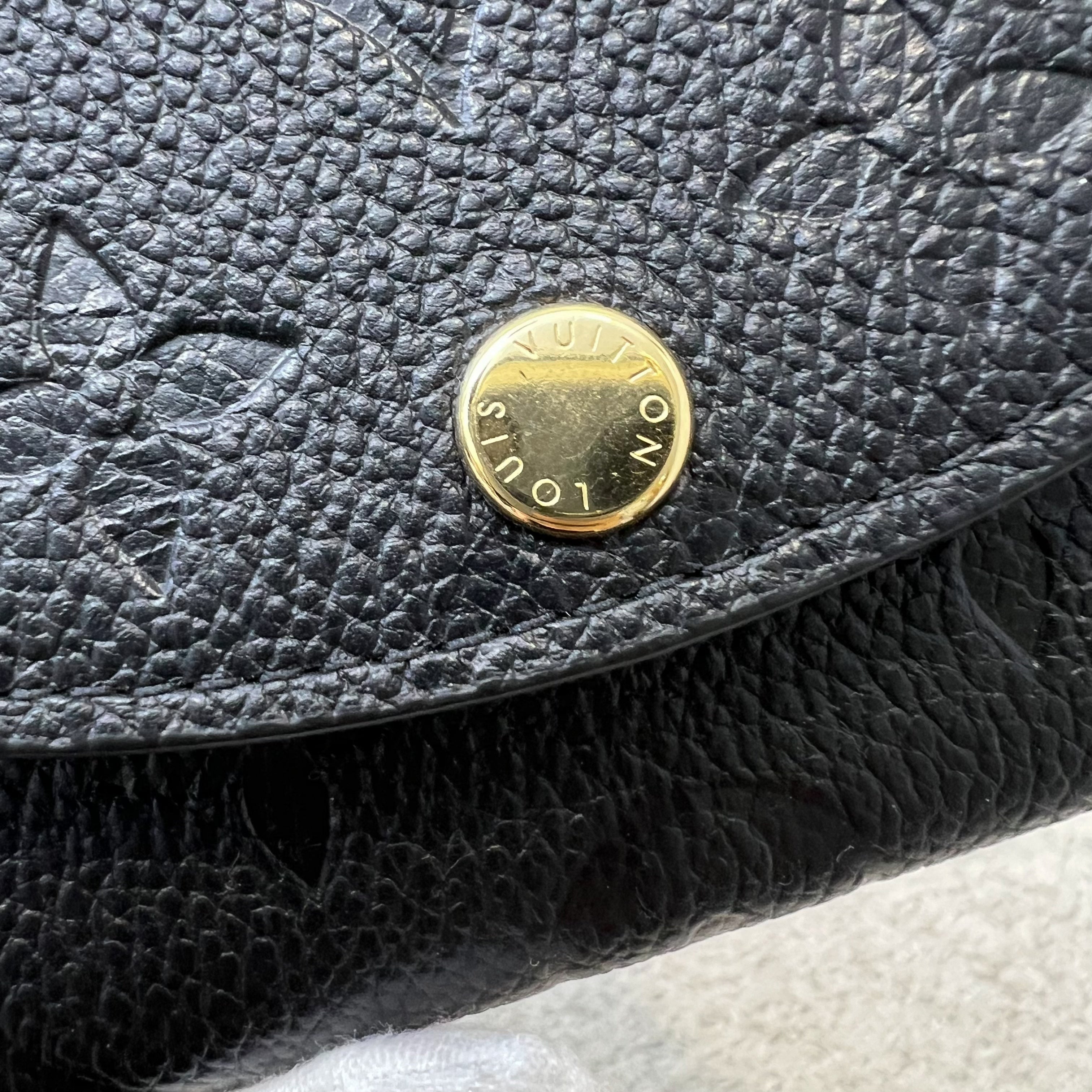 LV Rosalie Compact Wallet / Card Holder in Black Empreinte Leather and GHW
