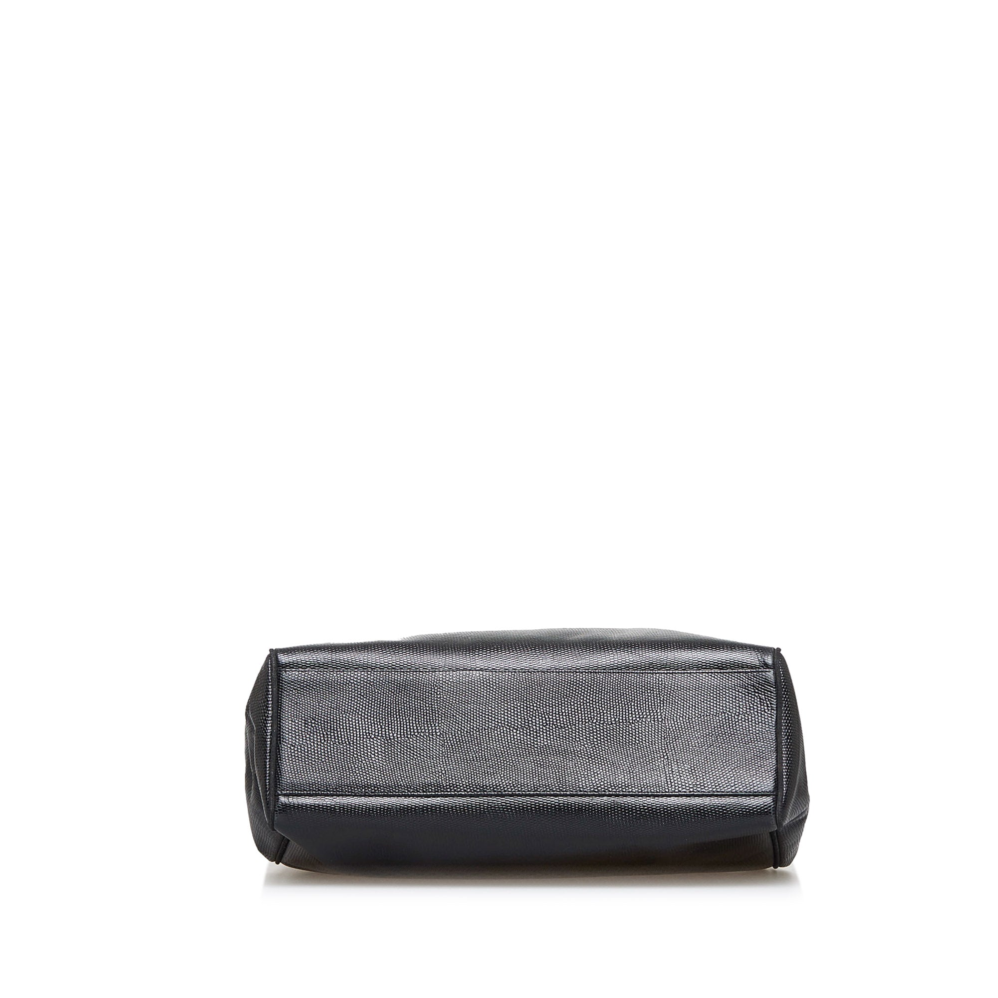 Black Ferragamo Vara Embossed Tote