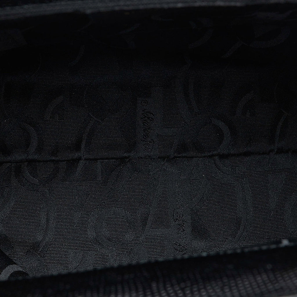 Black Ferragamo Vara Embossed Tote