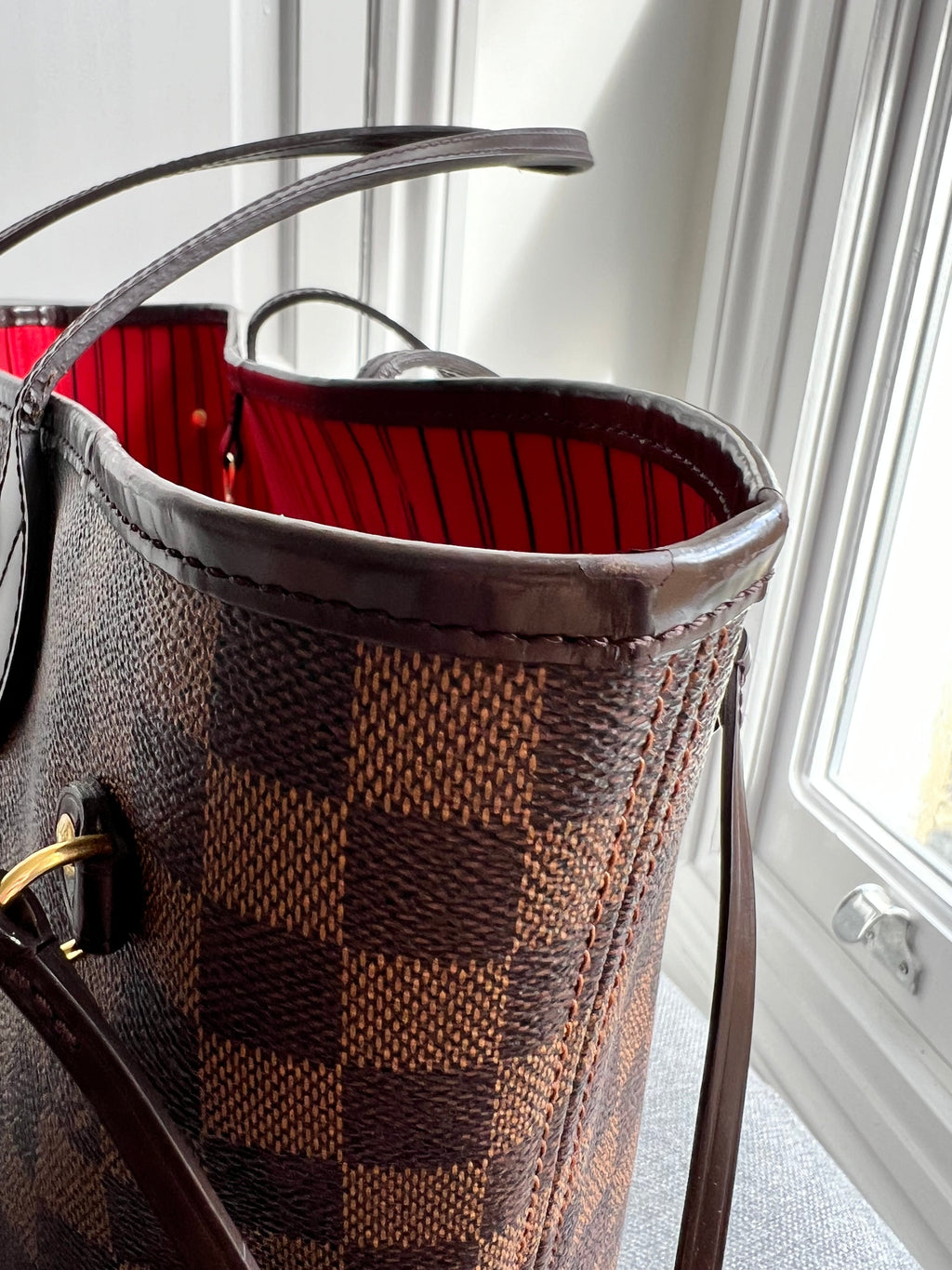 Louis Vuitton Neverfull MM Damier Ebene Cherry Interior (RRP £1,410)