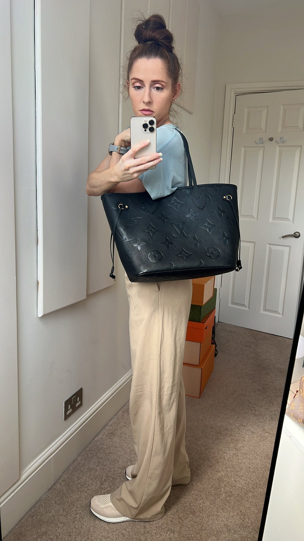 Louis Vuitton Neverfull MM Black Empreinte (RRP £1,940)