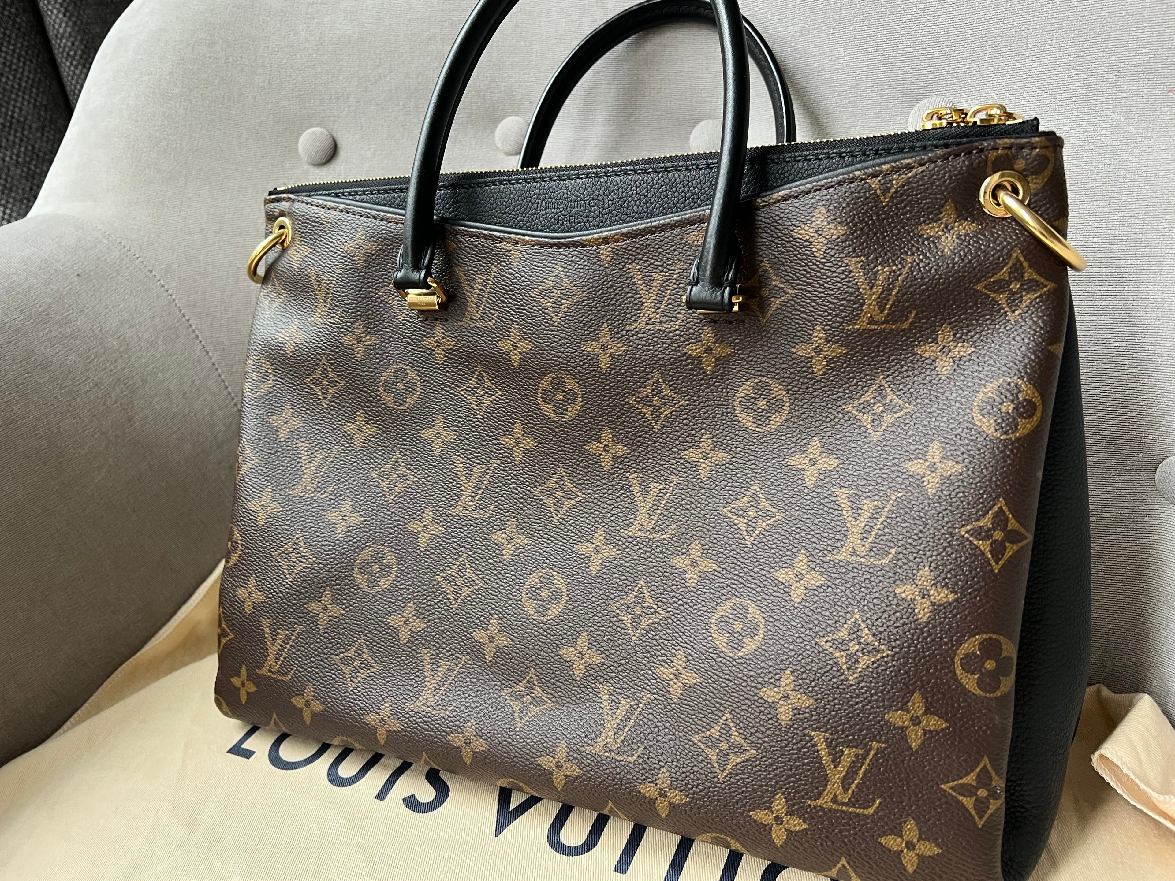 Louis Vuitton Pallas Tote in Monogram and Black (RRP £1960)