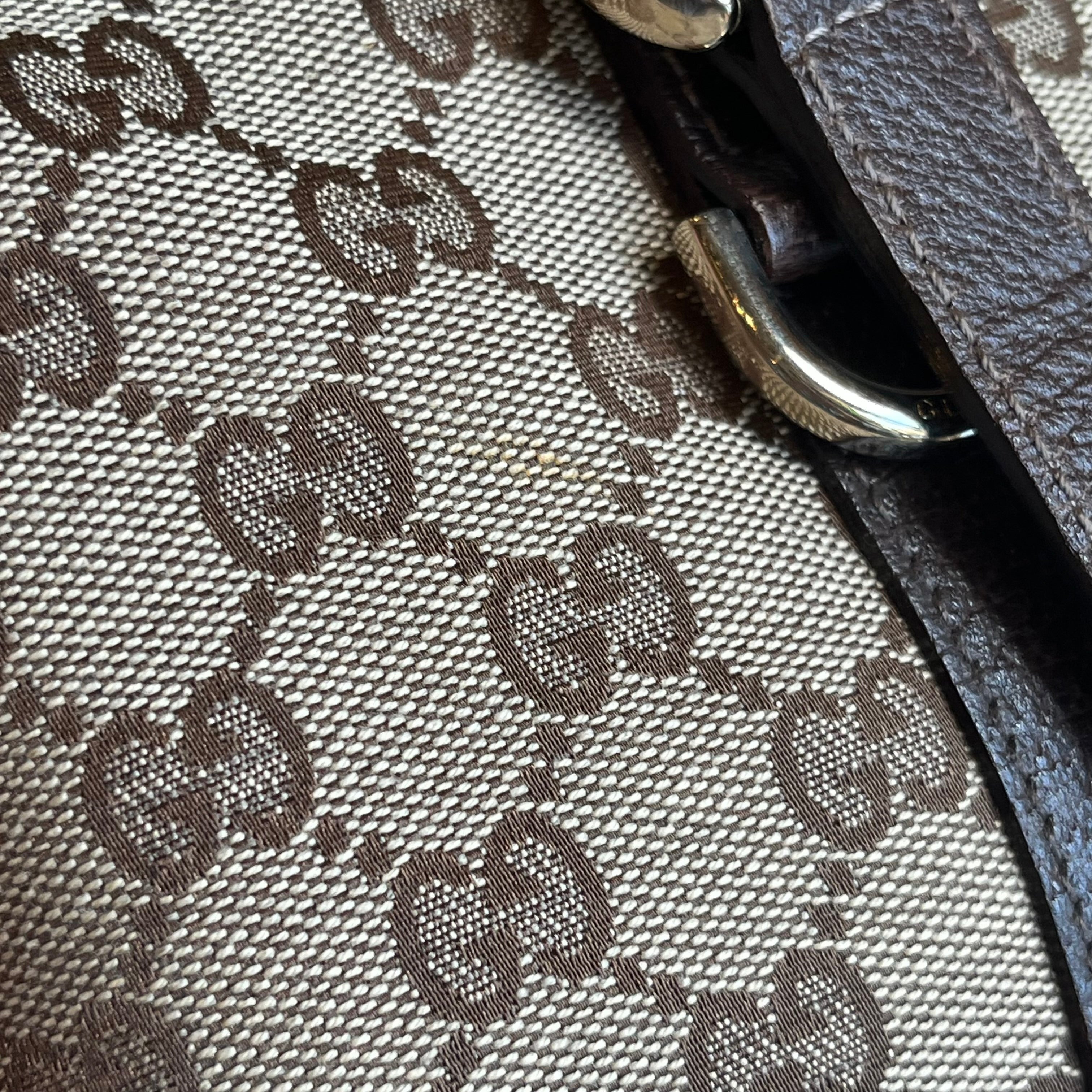 GUCCI Abbey Medium GG Monogram Canvas Tote Bag
