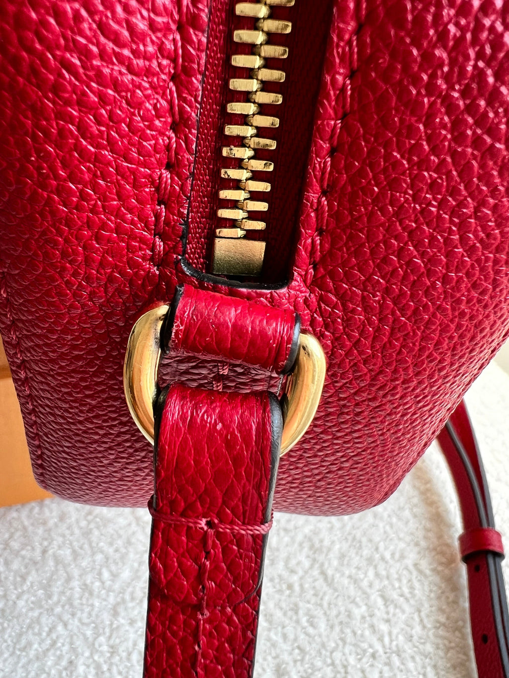 Louis Vuitton Saintonge Red Empreinte (RRP £1520)