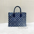 LV Onthego MM in Ombre Blue Denim and GHW