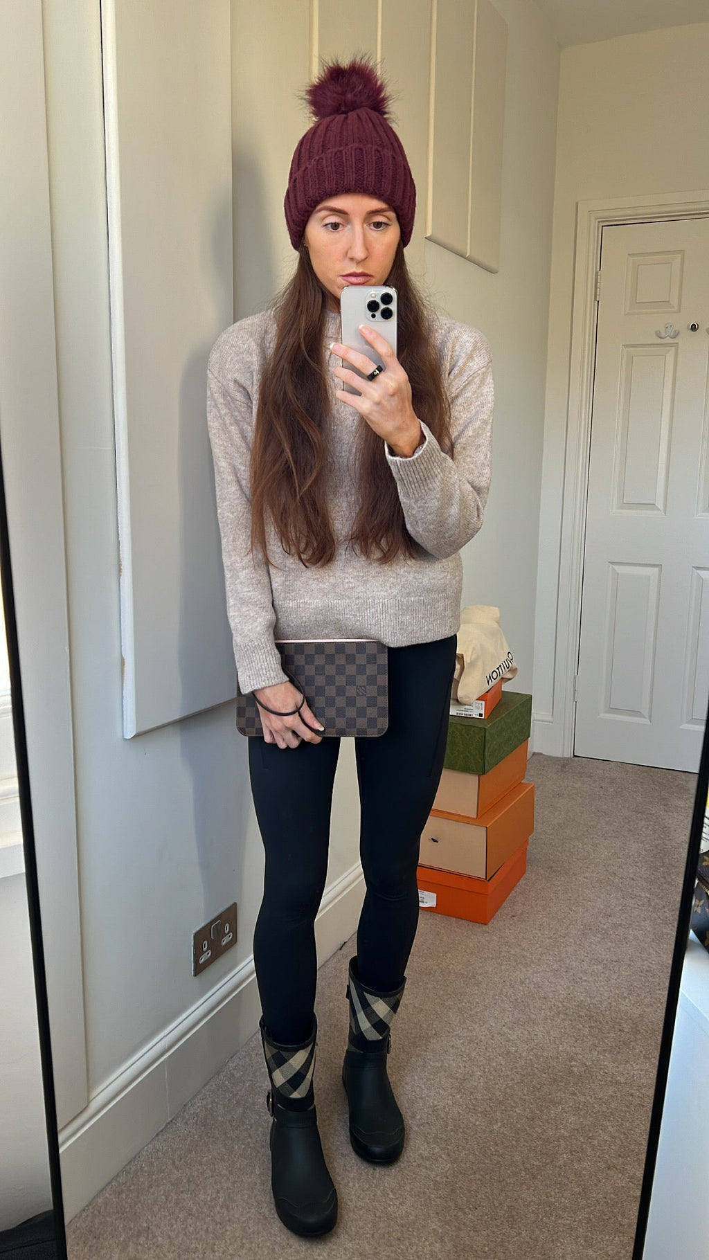 Louis Vuitton Pouch (from Neverfull MM) in Damier Ebene