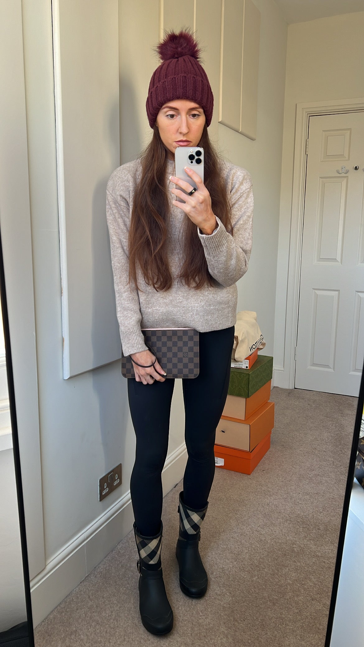 Louis Vuitton Pouch (from Neverfull MM) in Damier Ebene