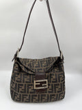 Fendi Mini Mamma Baguette in Brown Zucca Canvas