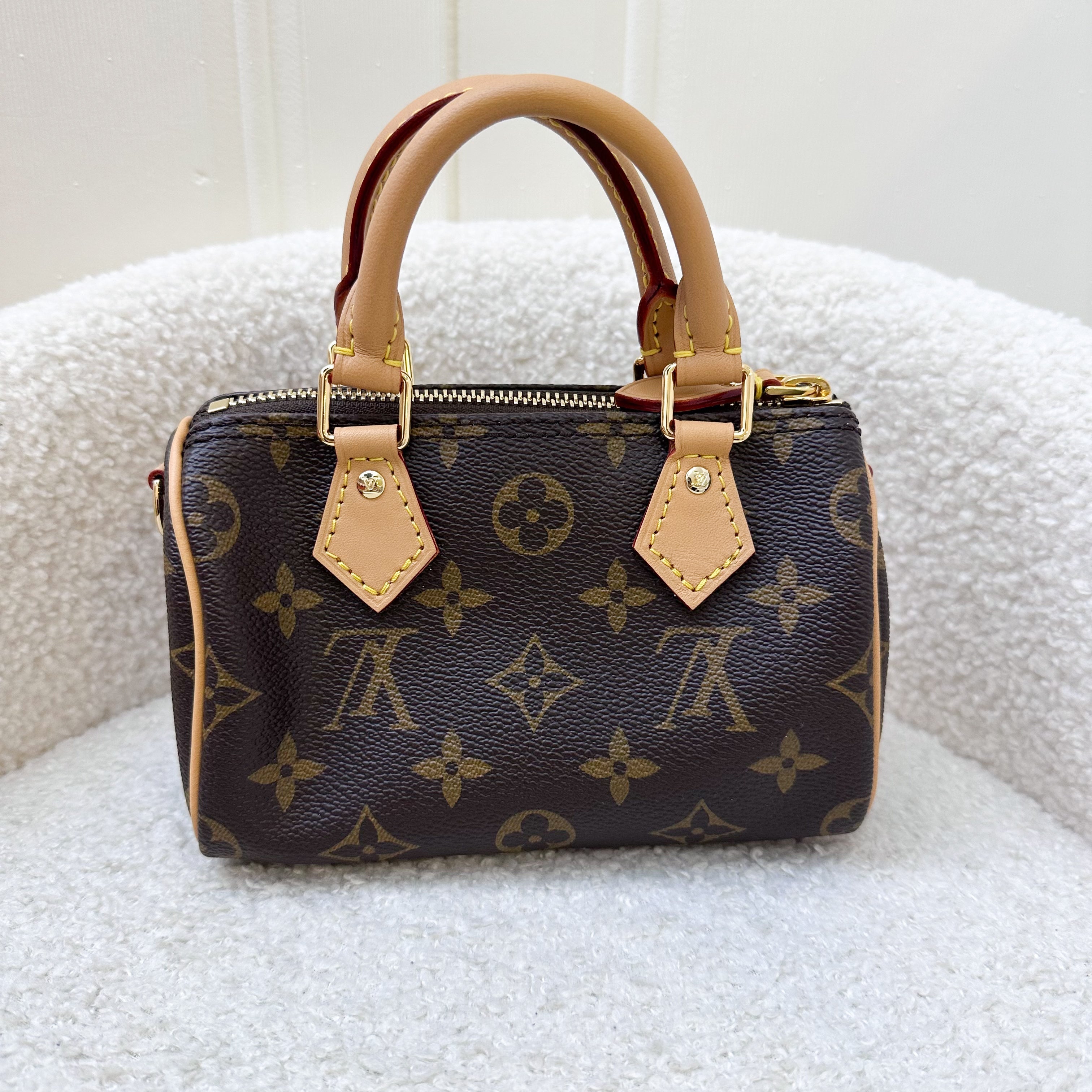 LV Christmas 2023 Vivienne Nano Speedy in Monogram Canvas and GHW