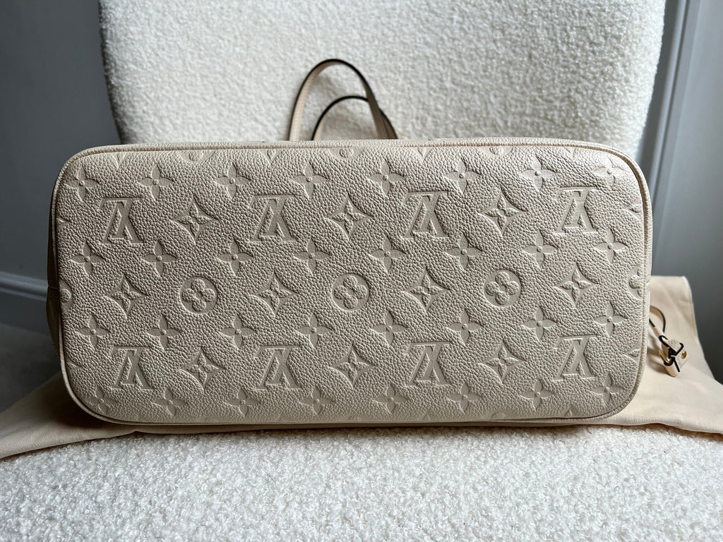 Louis Vuitton Neverfull MM Creme Empreinte (RRP £1,940)