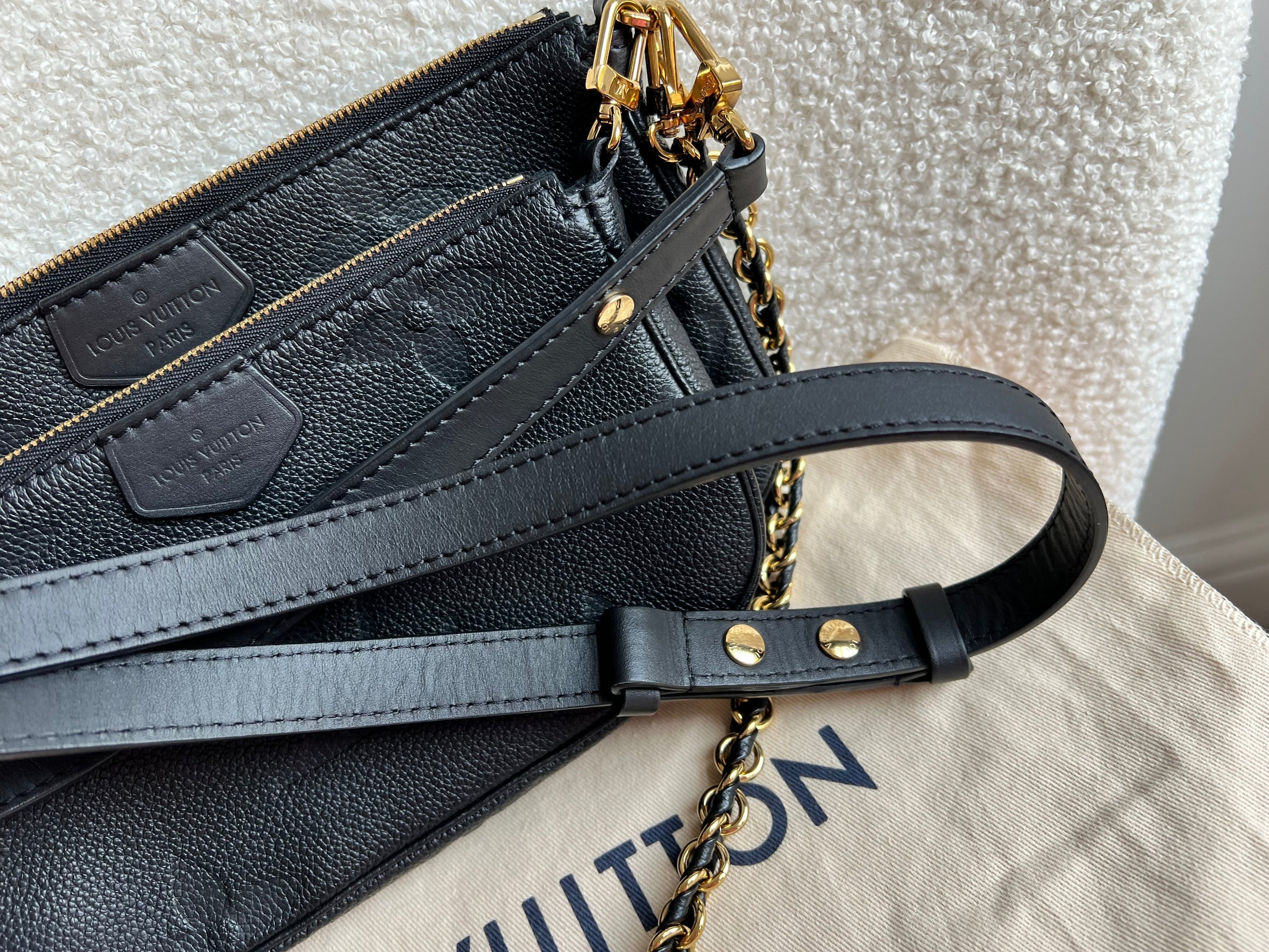 Louis Vuitton Multi Pochette Accessoires Black Empreinte (RRP £2140)