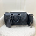 LV Keepall Bandoulière 25 in Monogram Eclipse Reverse Canvas SHW