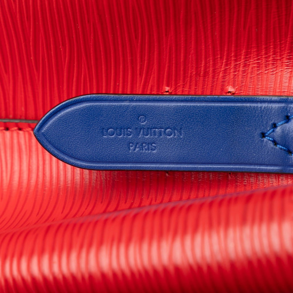Red Louis Vuitton Epi NeoNoe MM Bucket Bag
