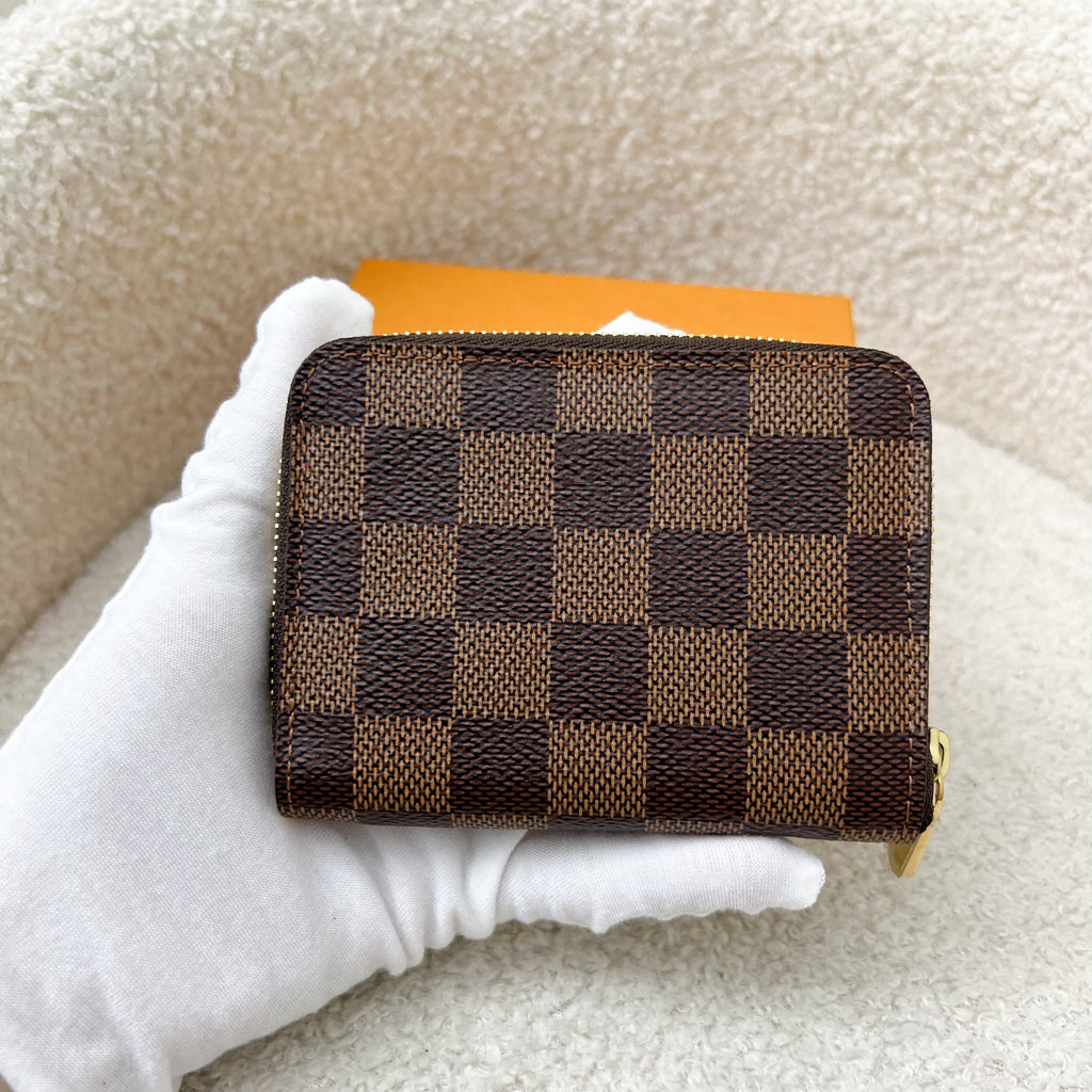 LV Zippy Card Holder / Coin Purse in Damier Ebene Canvas GHW