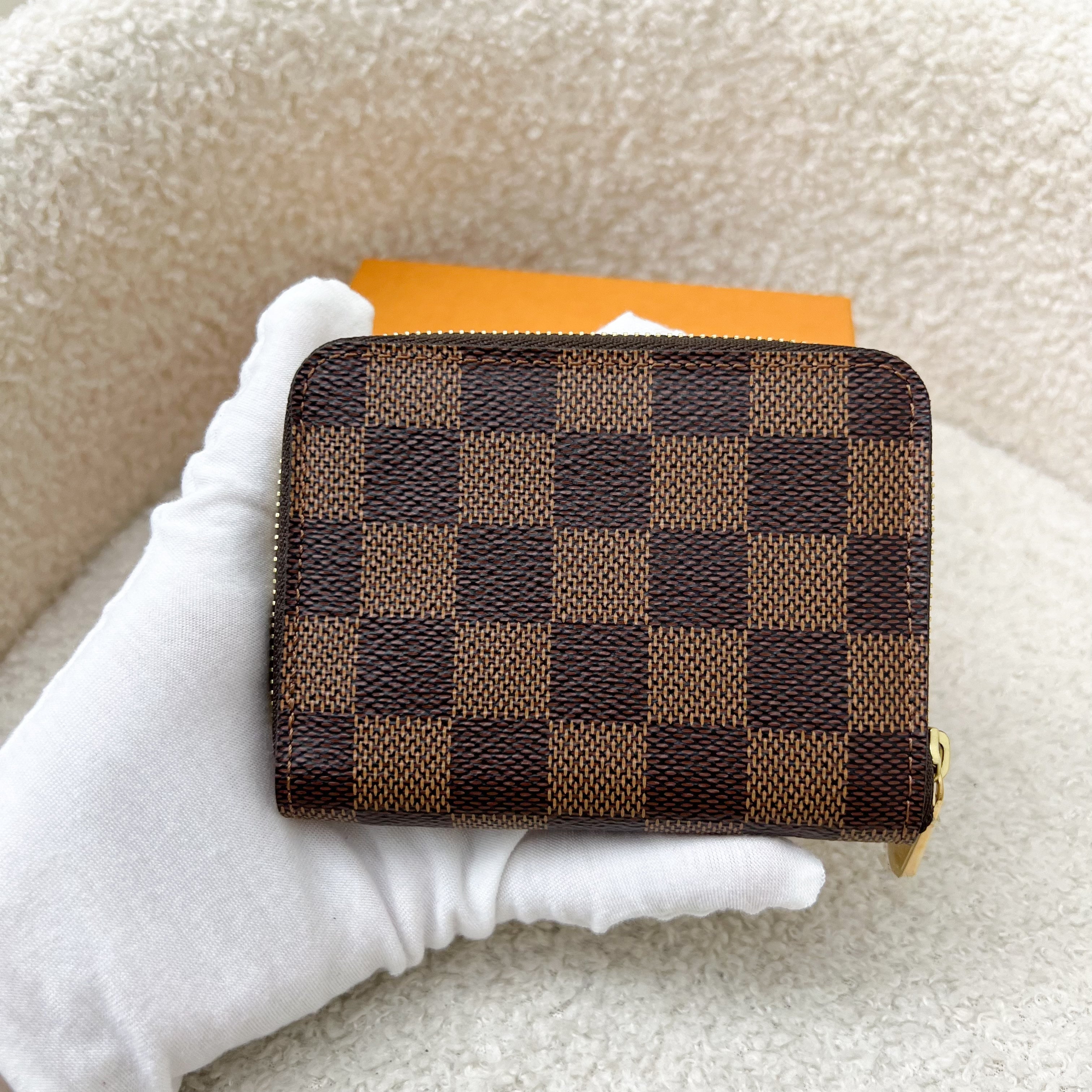 LV Zippy Card Holder / Coin Purse in Damier Ebene Canvas GHW