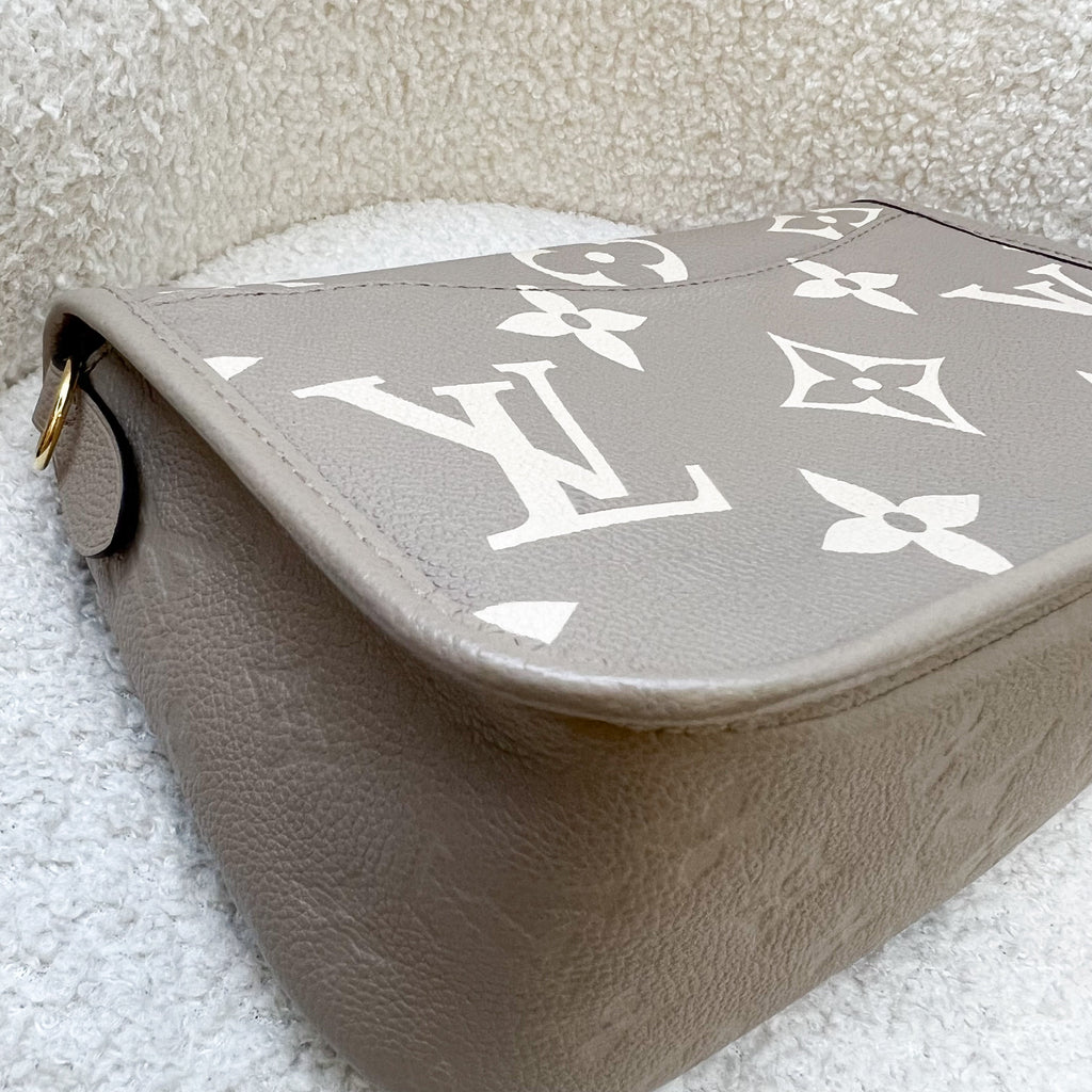 LV Diane PM in Tourterelle (Grey) / Creme Giant Monogram Empreinte Leather and GHW