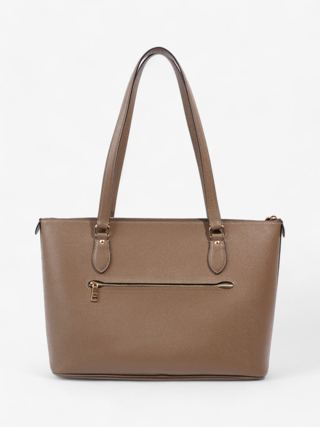 Coach Gallery Tote Light Brown Grained Leather