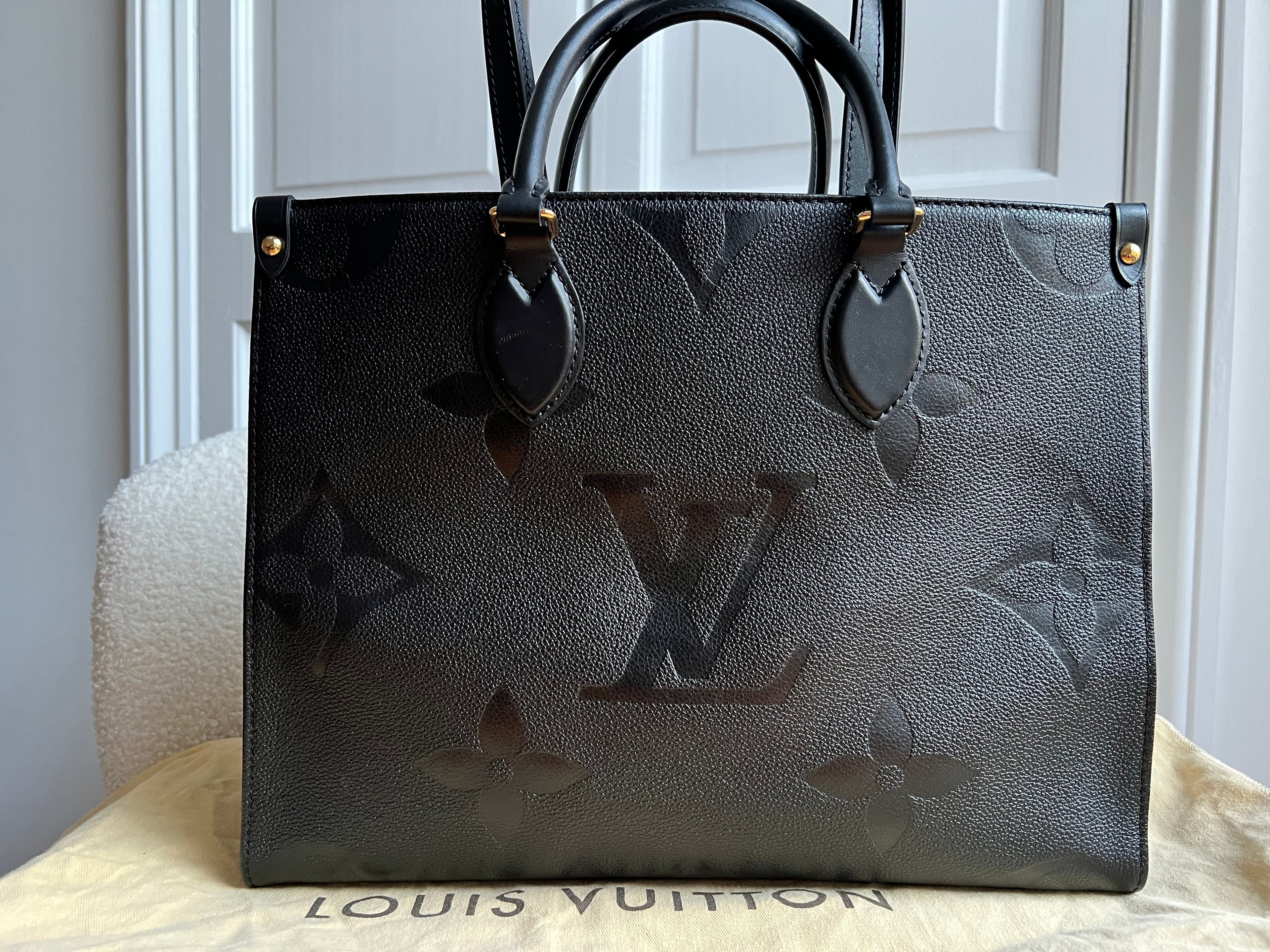 Louis Vuitton On the Go MM Black Empreinte (RRP £2,450)