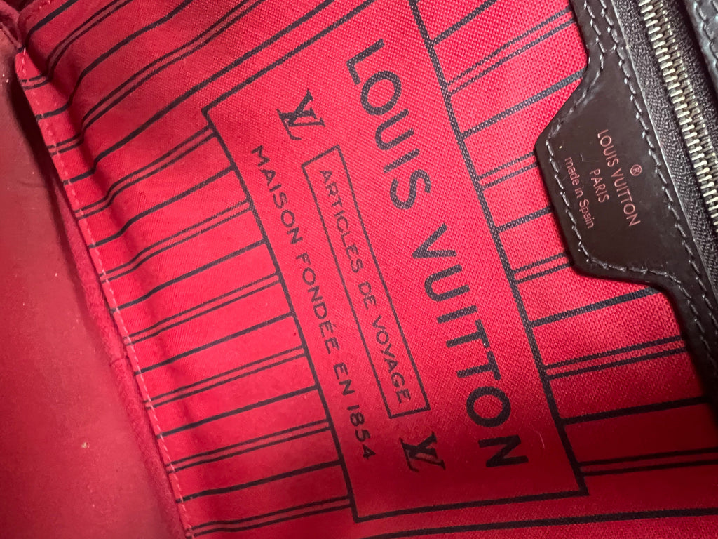 Louis Vuitton Neverfull MM Damier Ebene Cherry Interior (RRP £1,410)