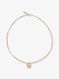 Fendi F is Fendi Circle Pendant Necklace Gold / Crystal Base Metal