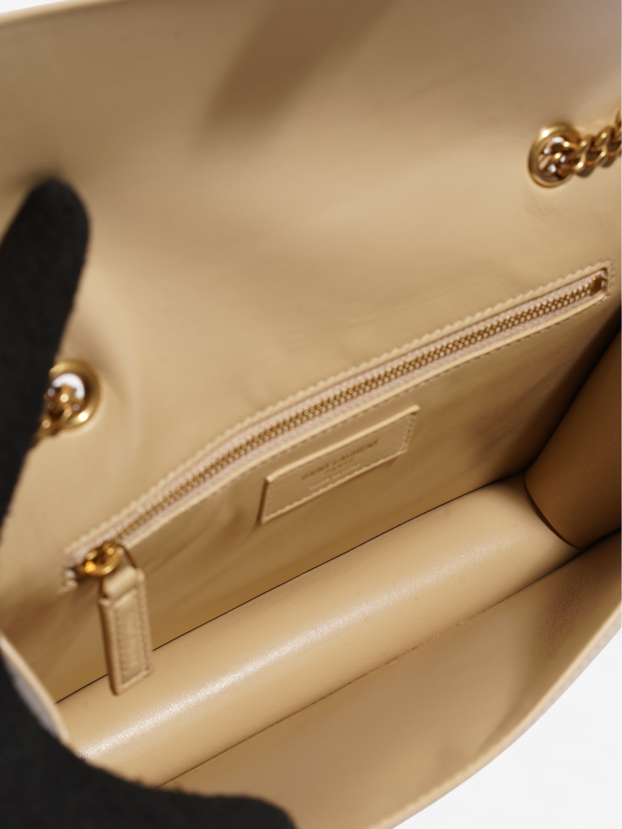 Saint Laurent Tuc Beige Leather