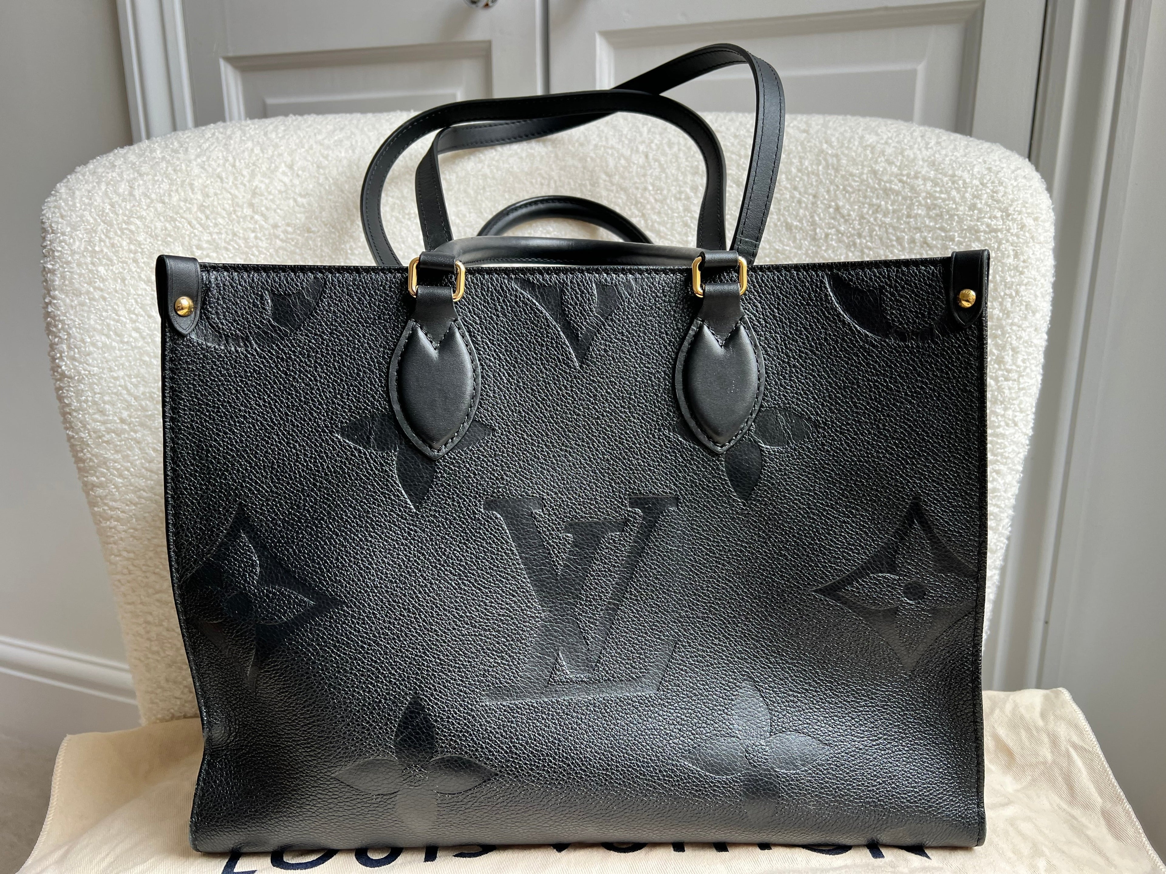 Louis Vuitton On the Go MM Black Empreinte (RRP £2,250)