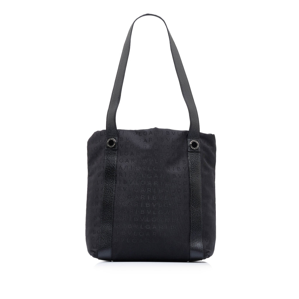 Black Bvlgari Logomania Tote