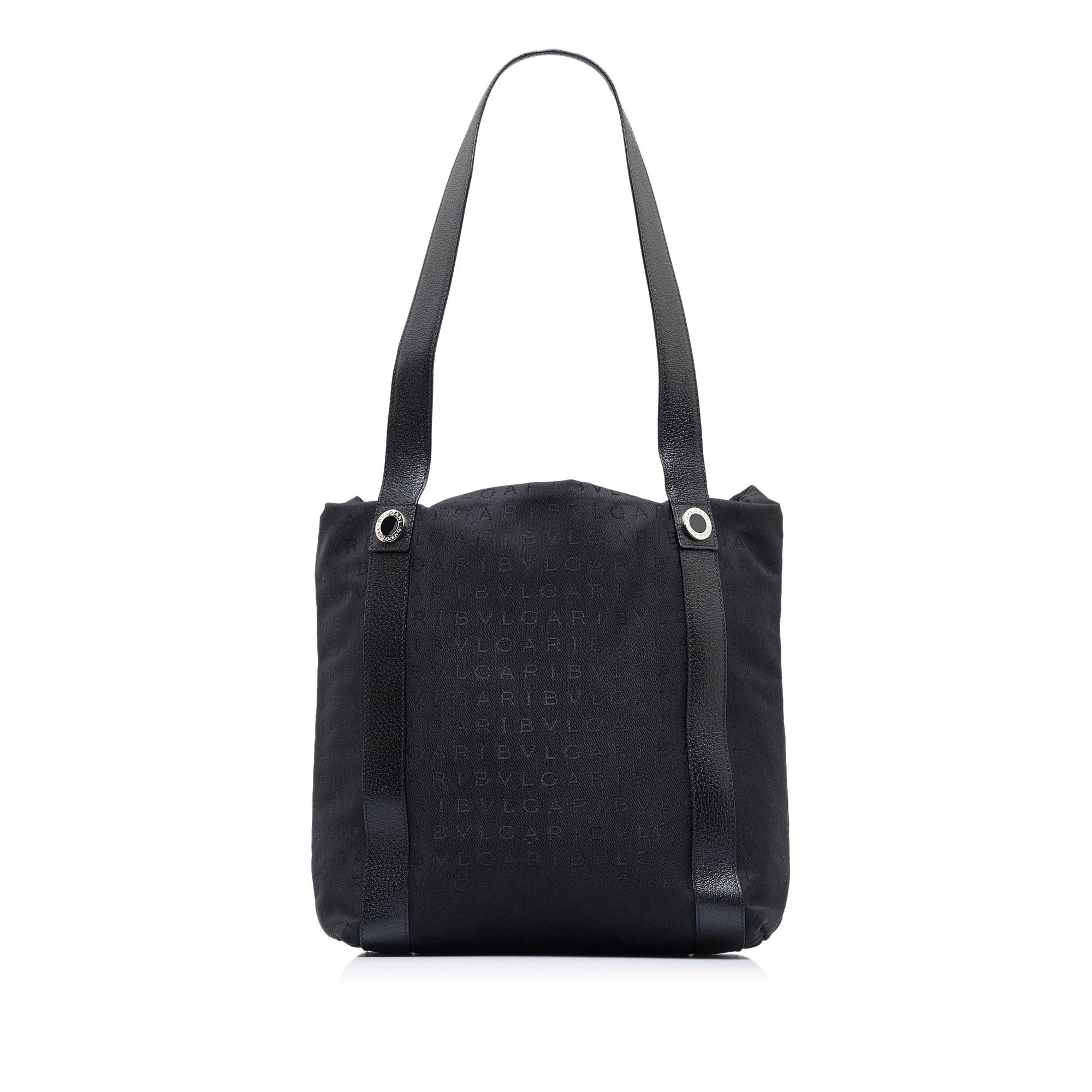 Black Bvlgari Logomania Tote