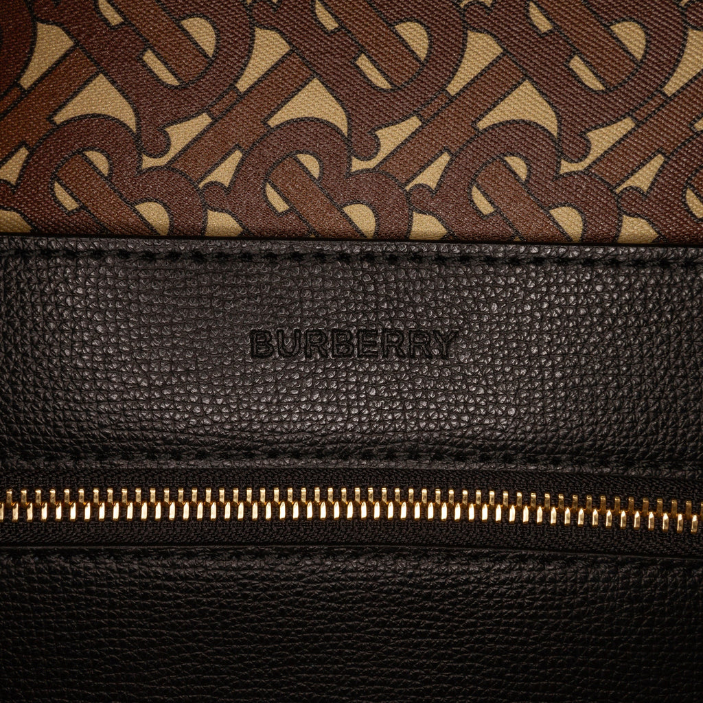 Black Burberry TB Logo Tote