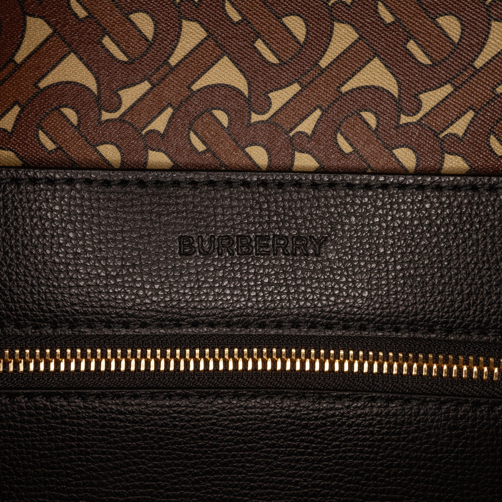 Black Burberry TB Logo Tote