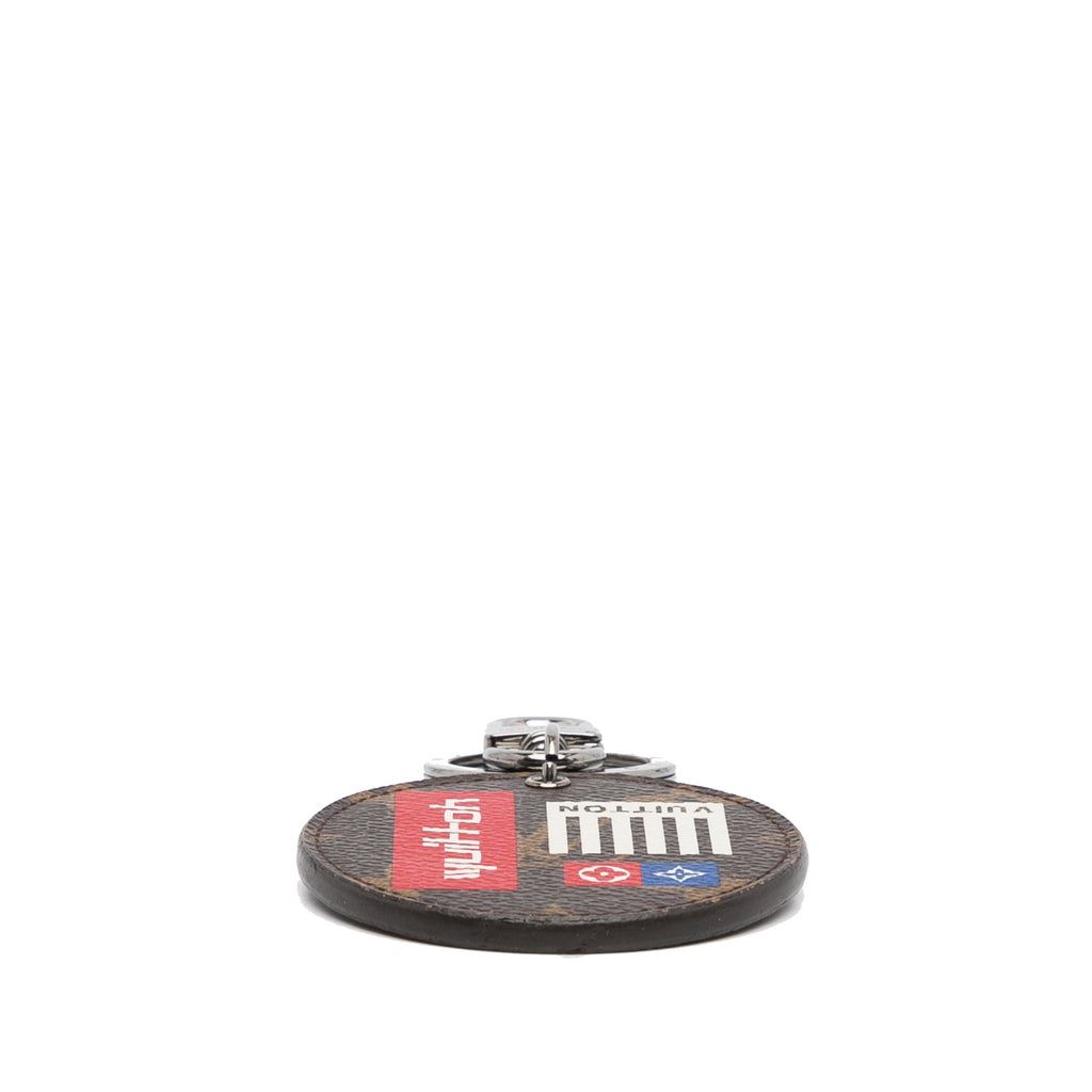 Brown Louis Vuitton Monogram Illustre Logos Bag Charm Key Chain