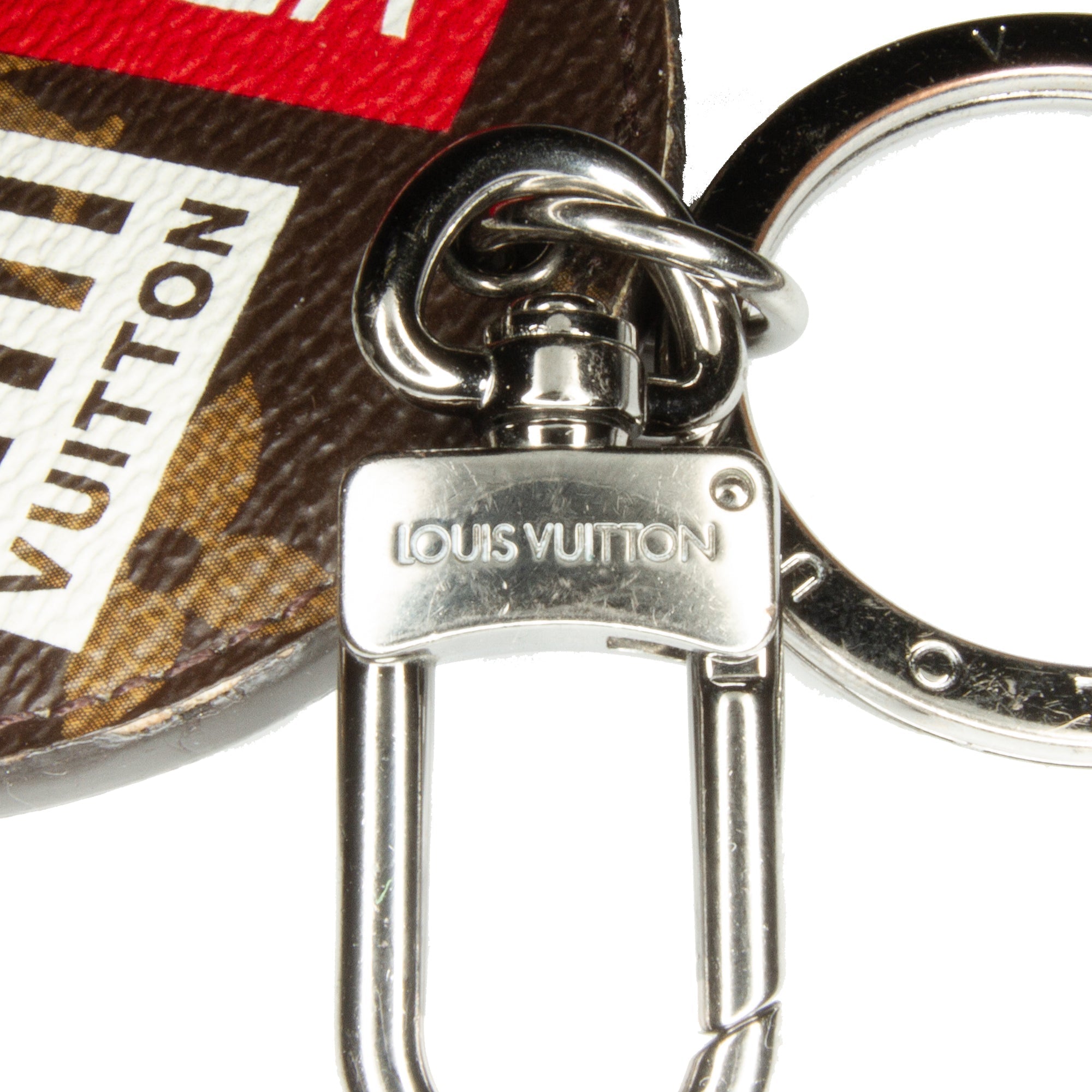 Brown Louis Vuitton Monogram Illustre Logos Bag Charm Key Chain