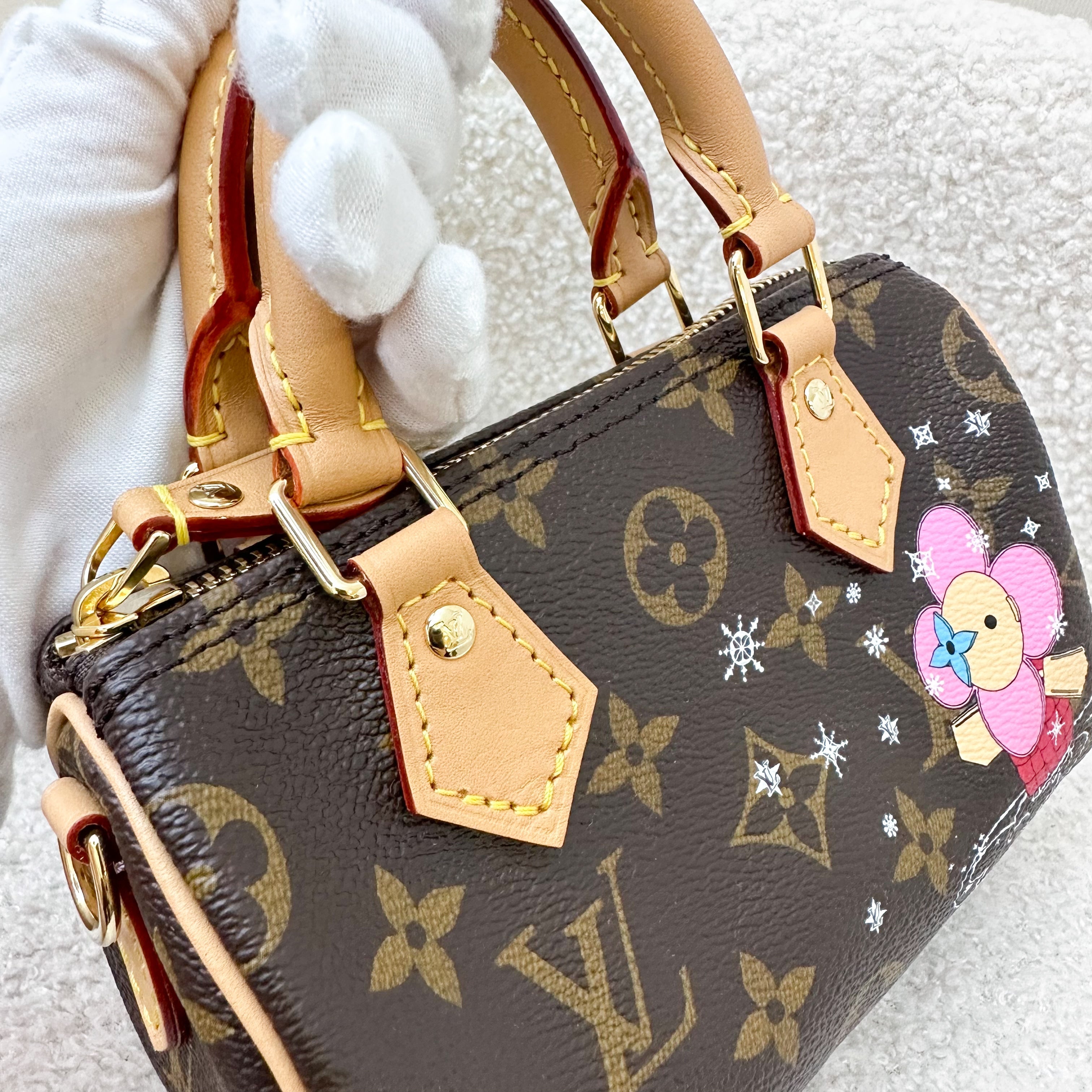 LV Christmas 2023 Vivienne Nano Speedy in Monogram Canvas and GHW