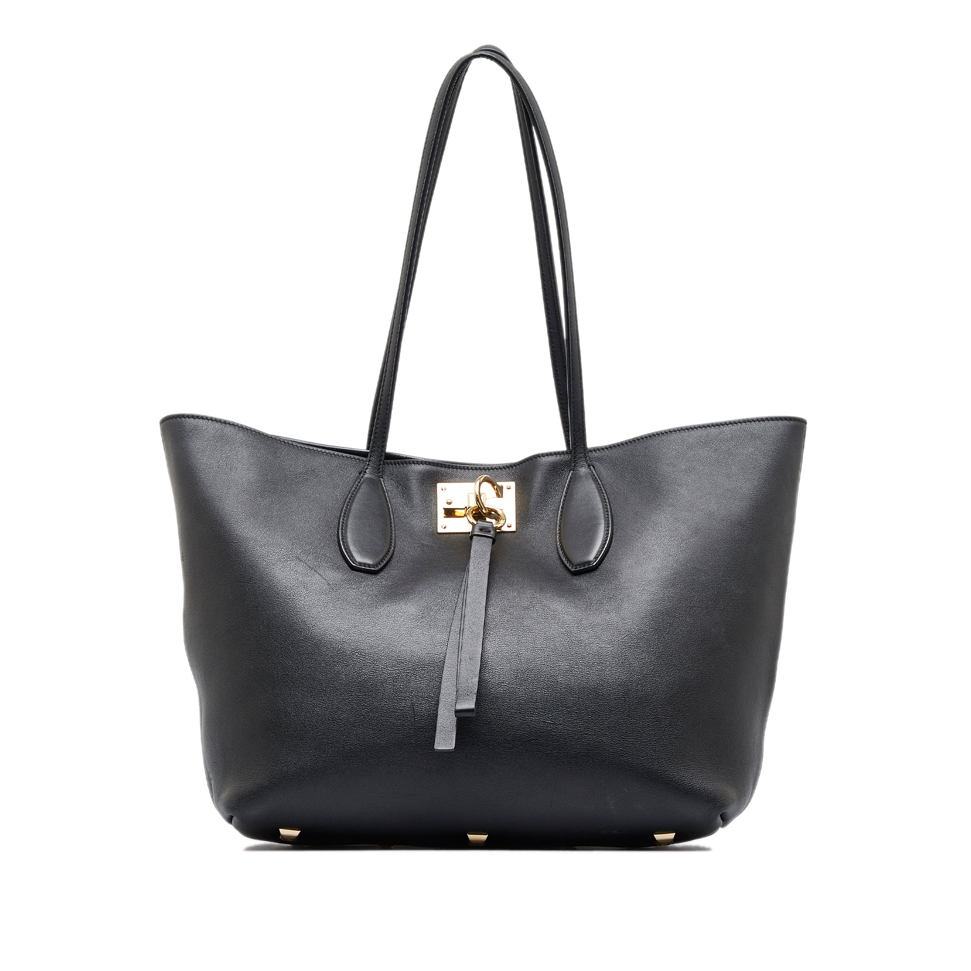 Black Ferragamo Gancini Tote Bag