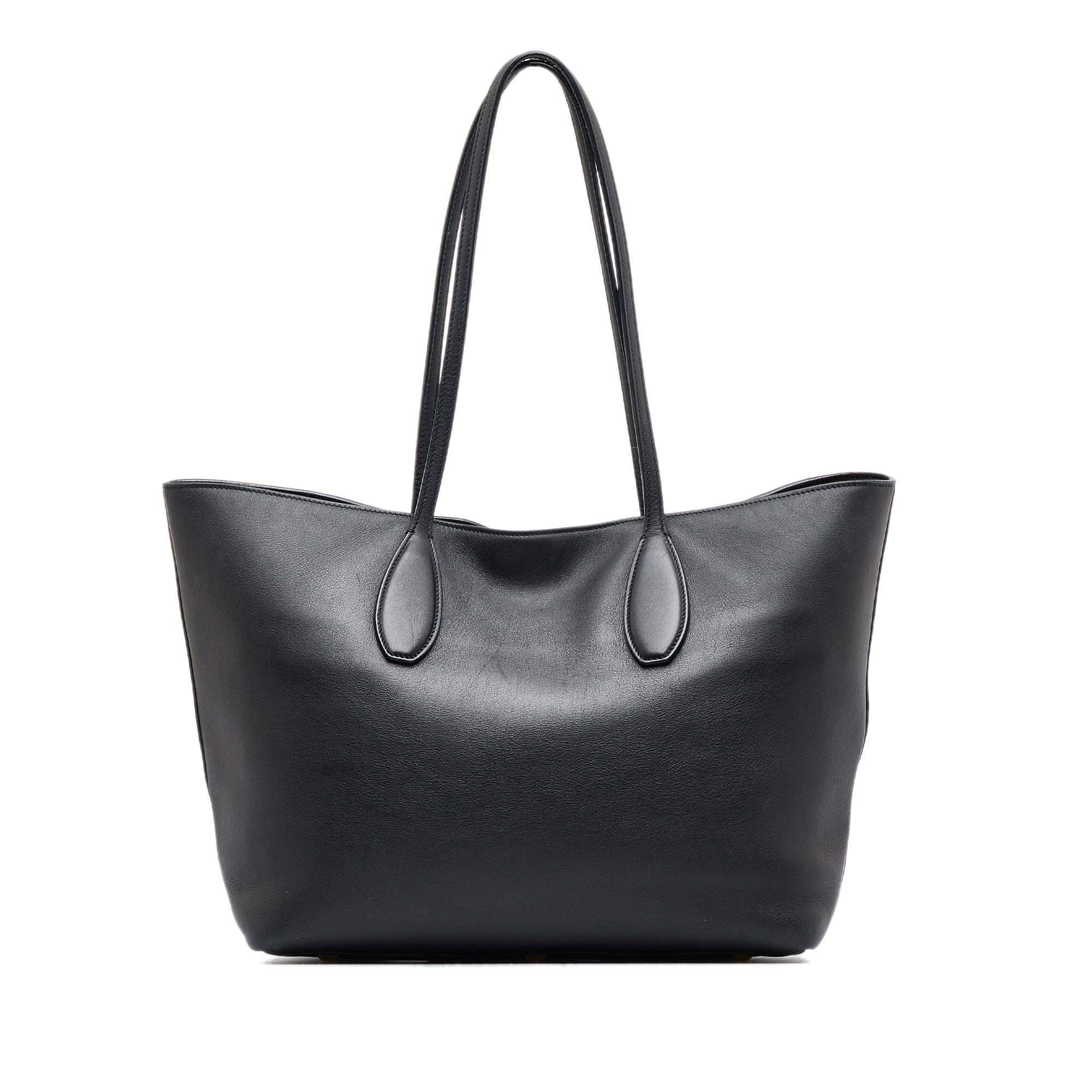 Black Ferragamo Gancini Tote Bag