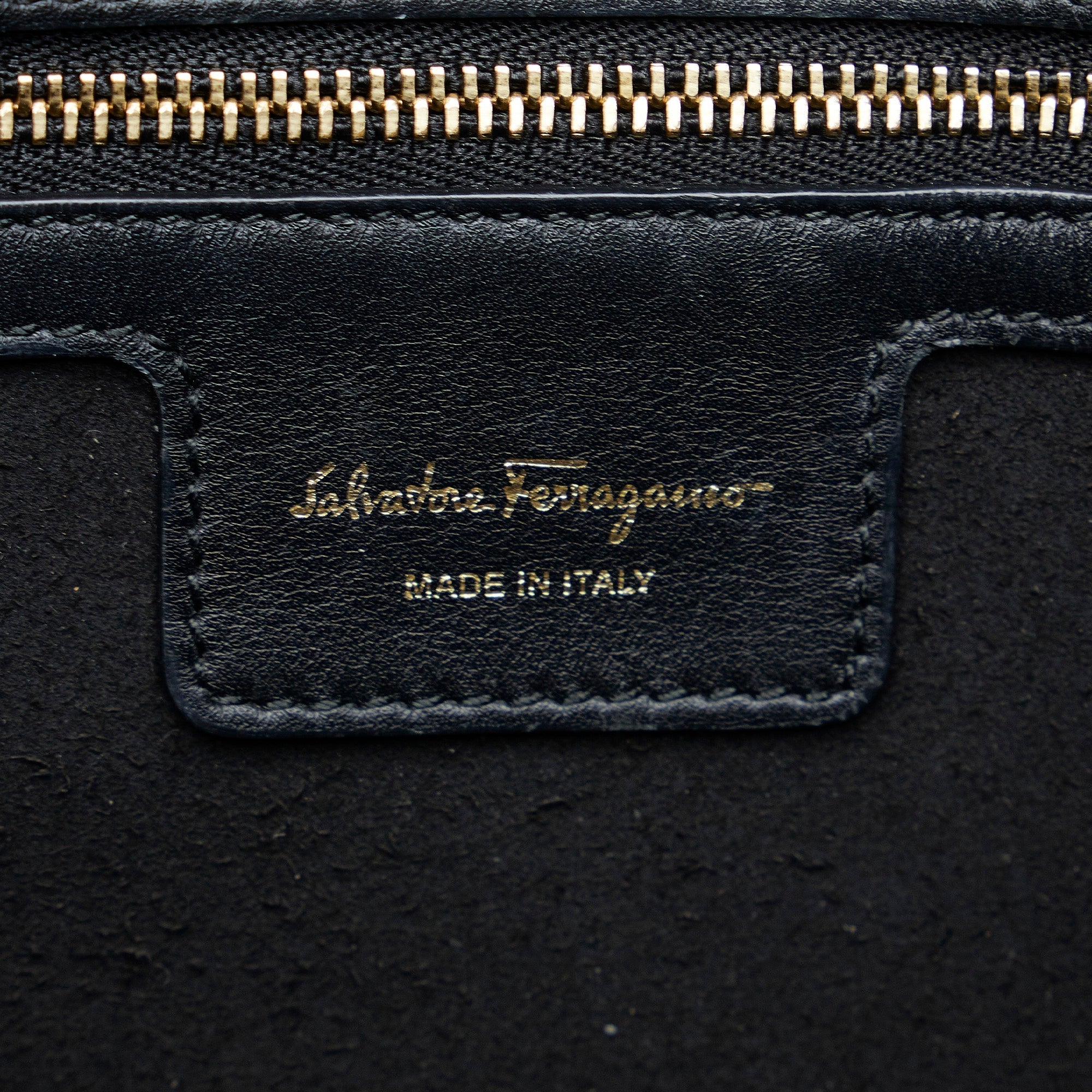 Black Ferragamo Gancini Tote Bag