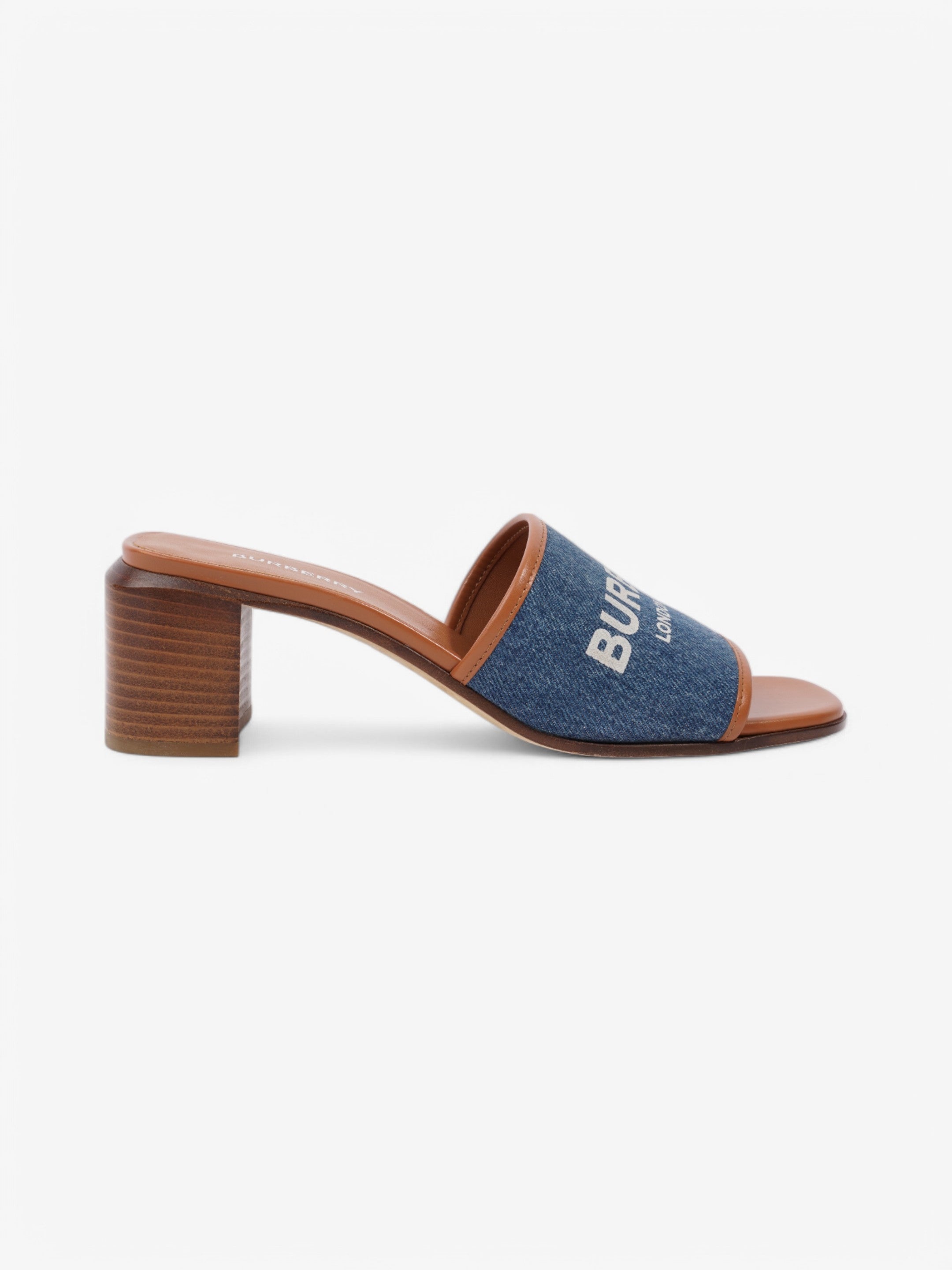 Burberry Denim Mules 55 Blue / Brown Denim EU 38 UK 5