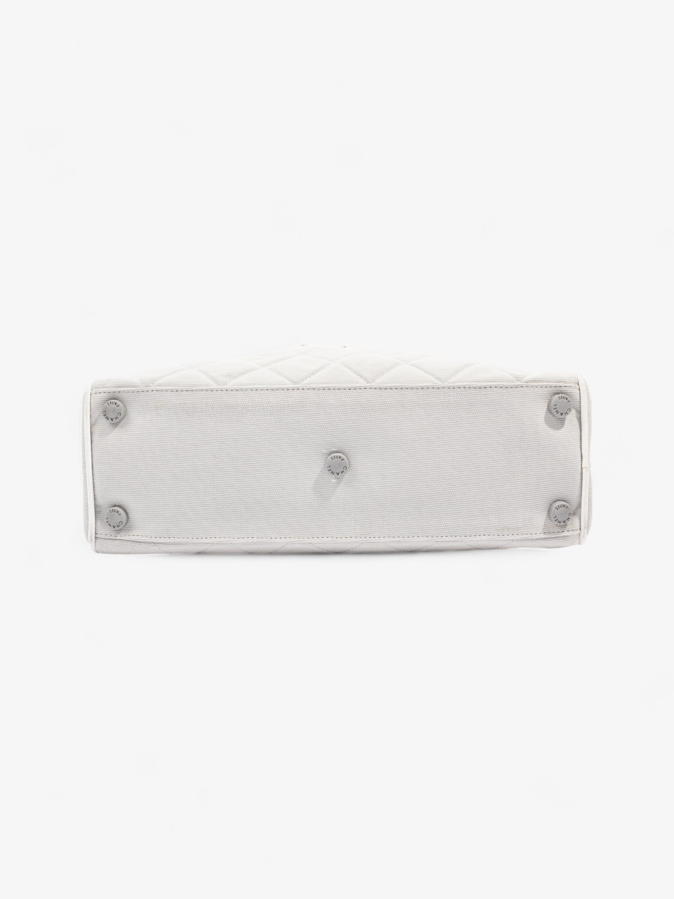 Chanel Sports Line Boston Bag Grey / White Cotton