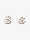 Gucci Interlocking G Earrings Silver Silver Sterling