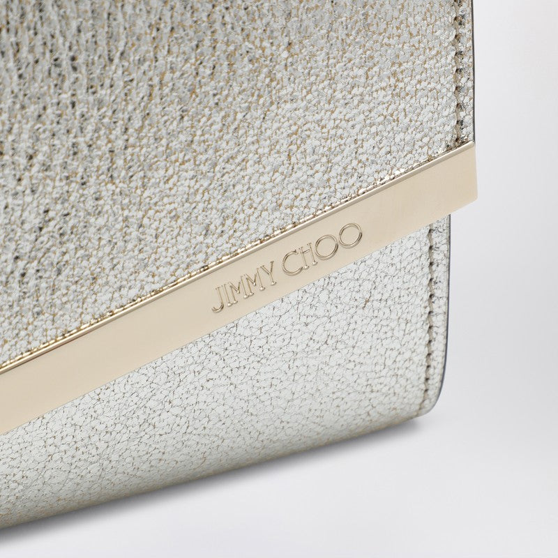 Jimmy Choo Emmie Shoulder Bag With Glitter Champagne Women