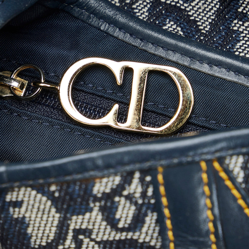 Dior Saddle Bag Blue Oblique Canvas