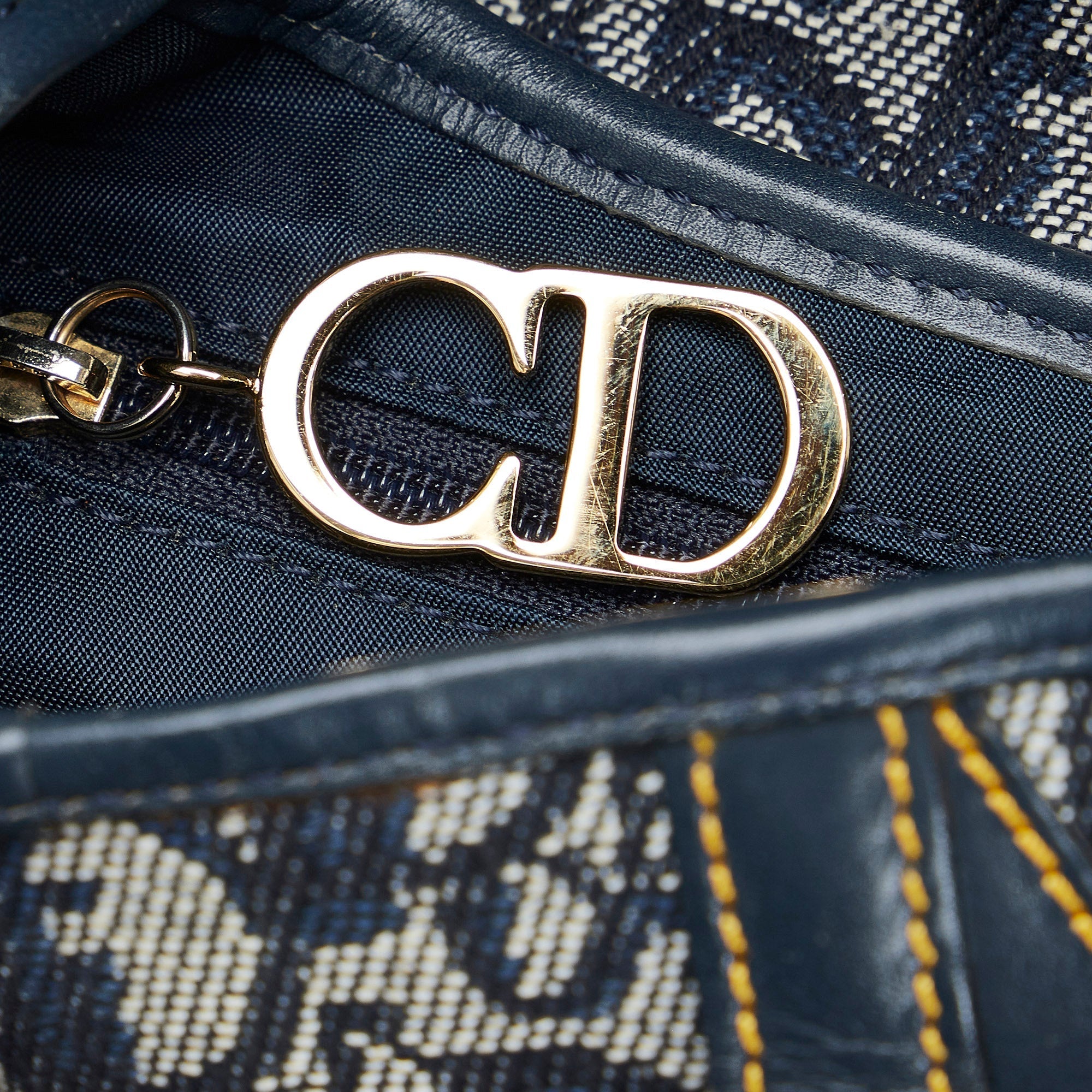 Dior Saddle Bag Blue Oblique Canvas