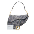 Dior Saddle Bag Blue Oblique Canvas