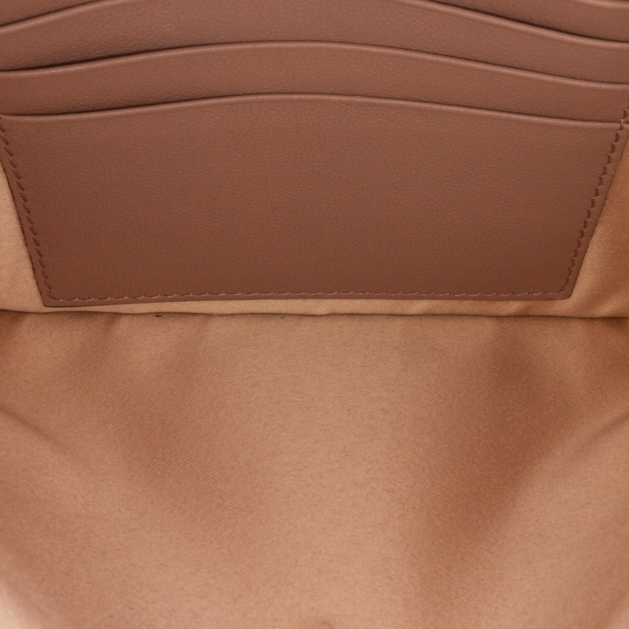 Valentino Rockstud Envelope Clutch Light Brown