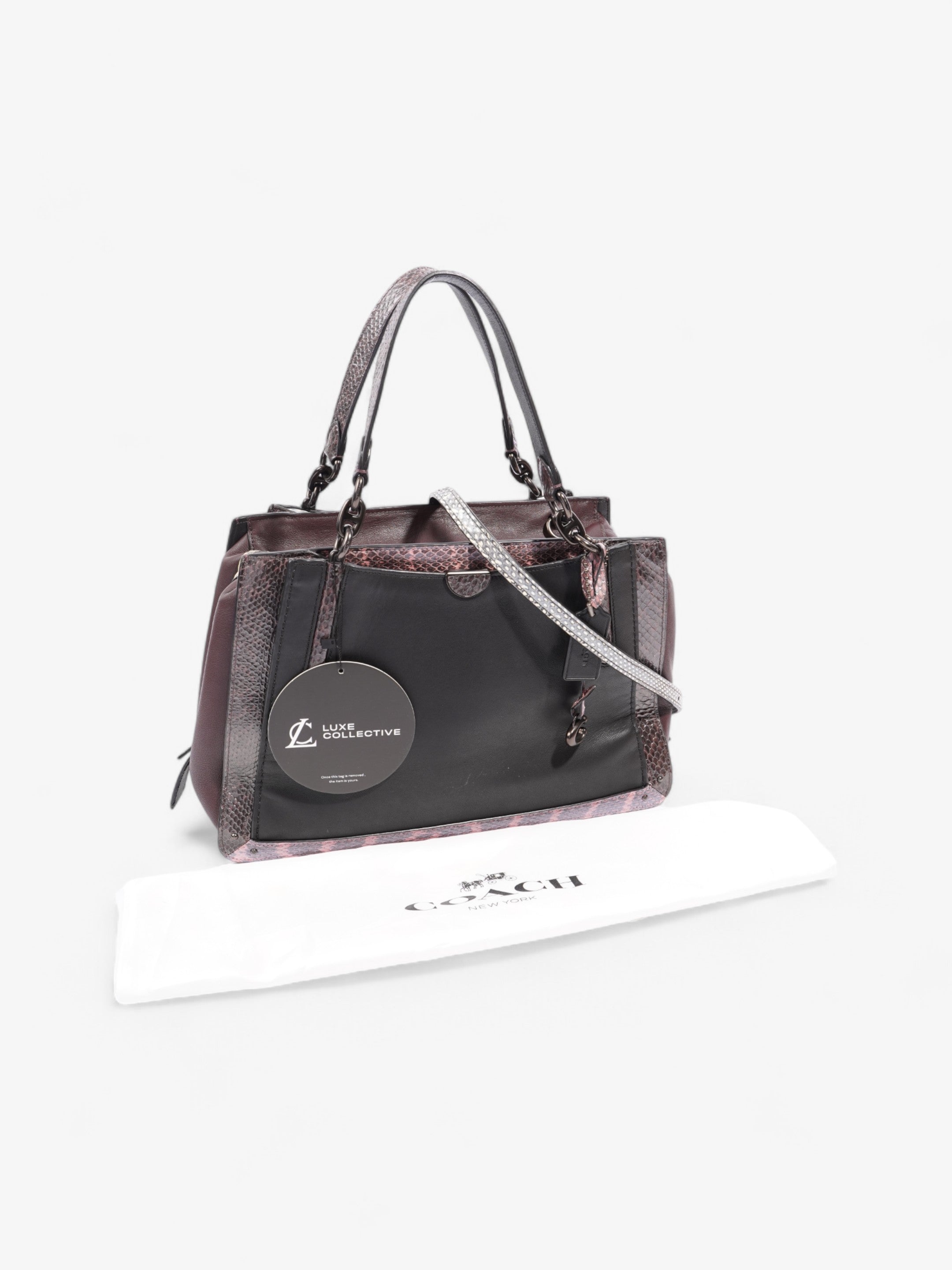 Coach Dreamer Black / Burgundy Leather 36