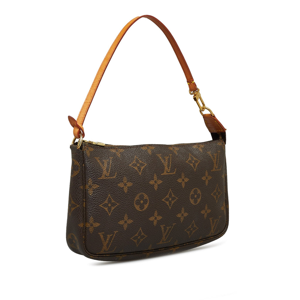 Brown Louis Vuitton Monogram Pochette Accessoires Baguette