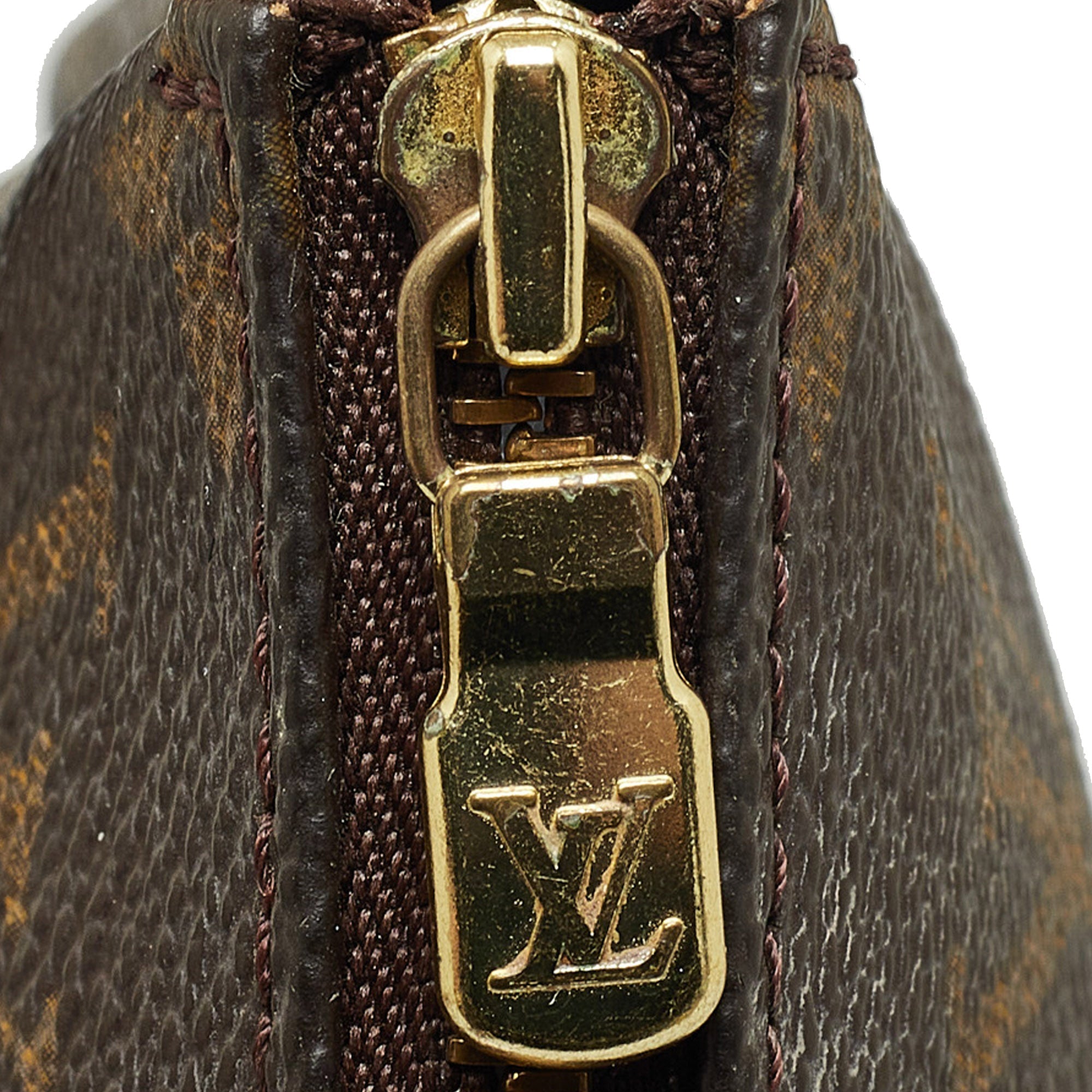 Brown Louis Vuitton Monogram Pochette Accessoires Baguette